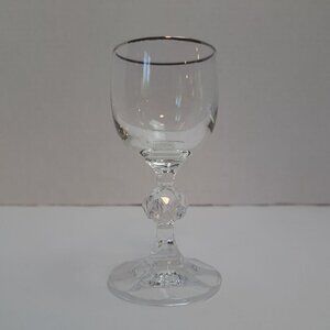 Import Assoc Platinum Band Cordial Glass